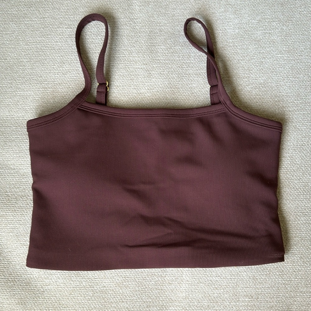 WILO Long-line sports bra, brown, small